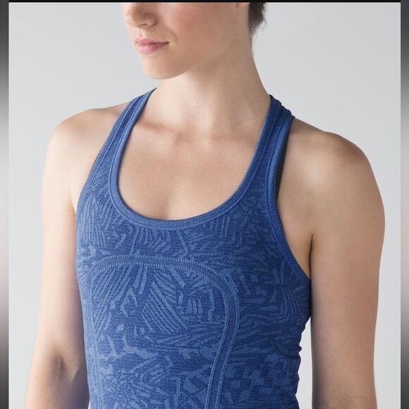 Lululemon Swiftly Tech Racerback Heathered Harbor Blue 6 - Picture 2 of 12